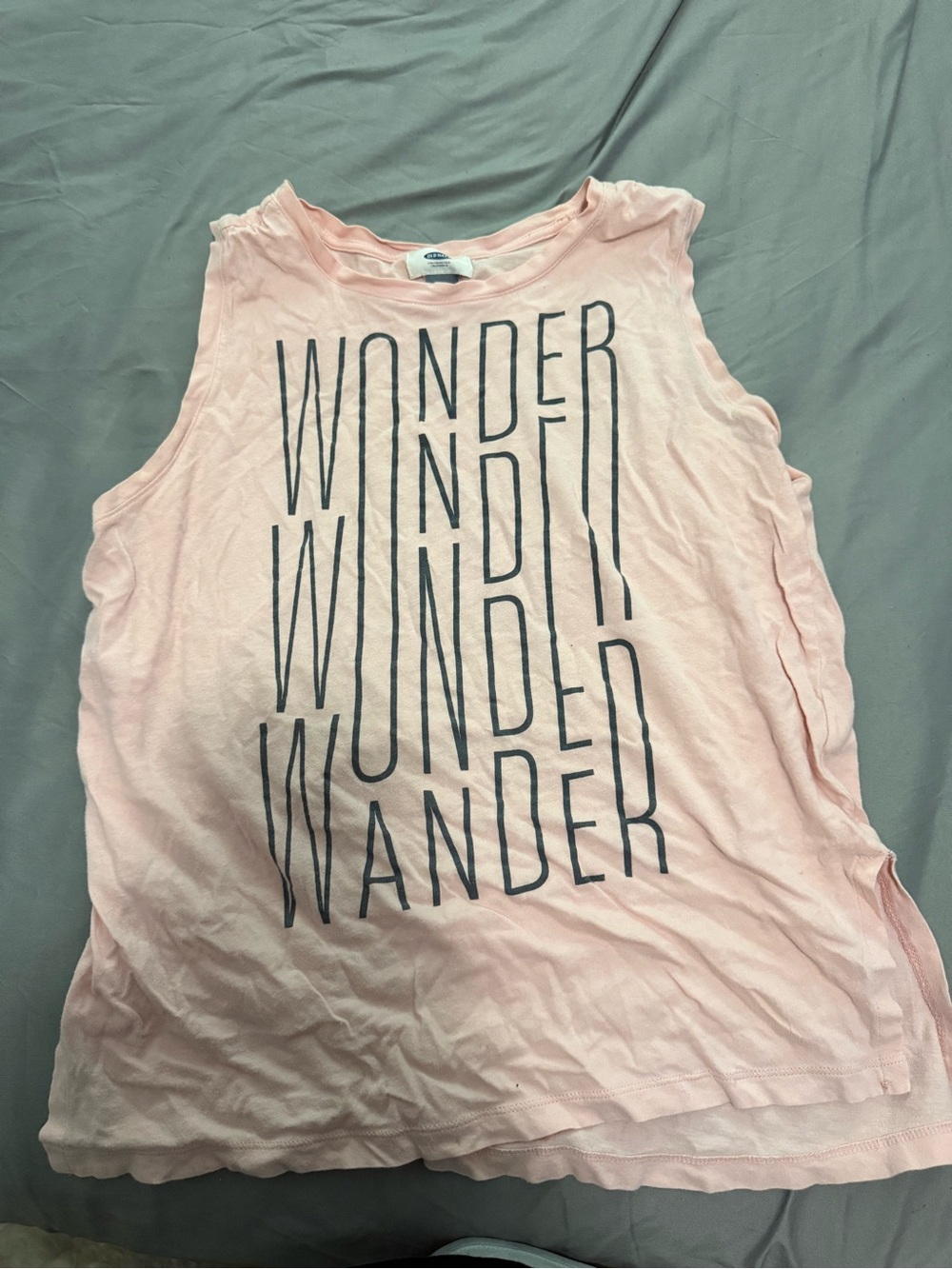 Old Navy Light Pink Graphic Tank with Tall Text